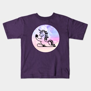 Unicorn Doing Yoga Kids T-Shirt